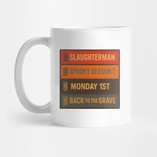 Retro VHS Tape Collection - Halloween Edition Mug
